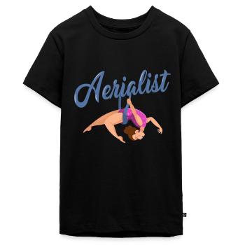 Aerialer Dance, Aerialer Dance Luftsport, Aerial - Teenager Premium Bio T-Shirt - Schwarz - Vorne - AI Model Teenager Male light (155cm)