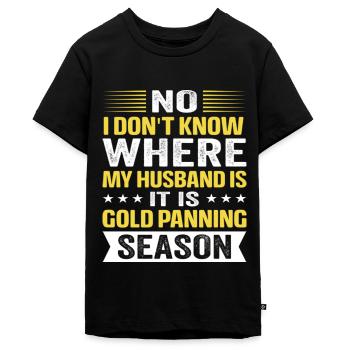 Gold Panning Gold Panning Gold Prospectors Gold - Teenager Premium Bio T-Shirt - Schwarz - Vorne - AI Model Teenager Male light (155cm)
