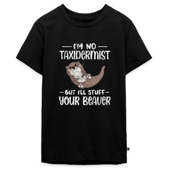 Otter - Teenager Premium Bio T-Shirt - Schwarz - Vorne - AI Model Teenager Male light (155cm)