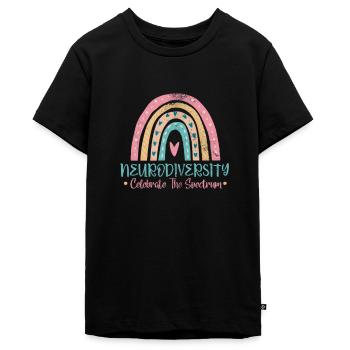 ADHS - Teenager Premium Bio T-Shirt - Schwarz - Vorne - AI Model Teenager Male light (155cm)