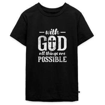 Bibel - Teenager Premium Bio T-Shirt - Schwarz - Vorne - AI Model Teenager Male light (155cm)