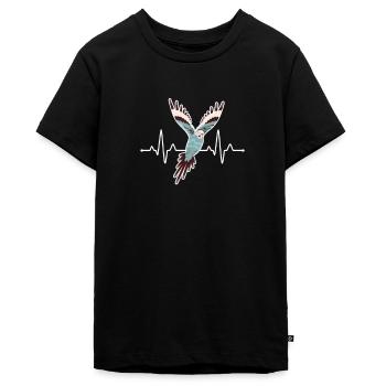 Wellensittich Vogel Haustier Sittich Geschenk - Teenager Premium Bio T-Shirt - Schwarz - Vorne - AI Model Teenager Male light (155cm)