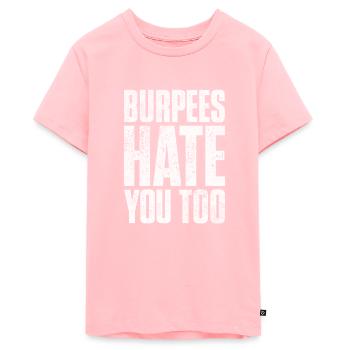 Burpees - T-shirt Premium bio Ado - rose - Devant