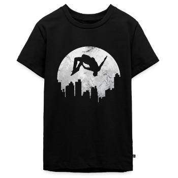 Parkour - T-shirt Premium bio Ado - noir - Devant - AI Model Teenager Male light (155cm)