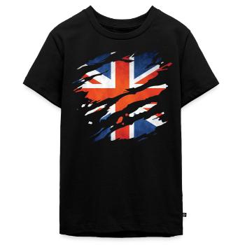 great britain 1 01 - Teenager Premium Bio T-Shirt - Schwarz - Vorne - AI Model Teenager Male light (155cm)