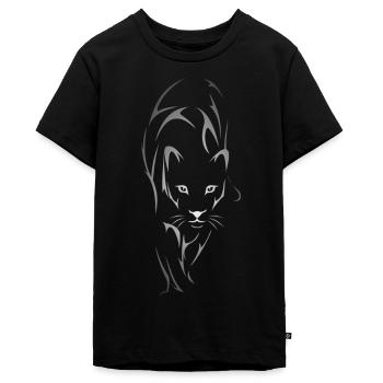 panthère noire - T-shirt Premium bio Ado - noir - Devant - AI Model Teenager Male light (155cm)