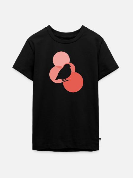 Vogel Vögel Fliegen - Teenager Premium Bio T-Shirt - Schwarz