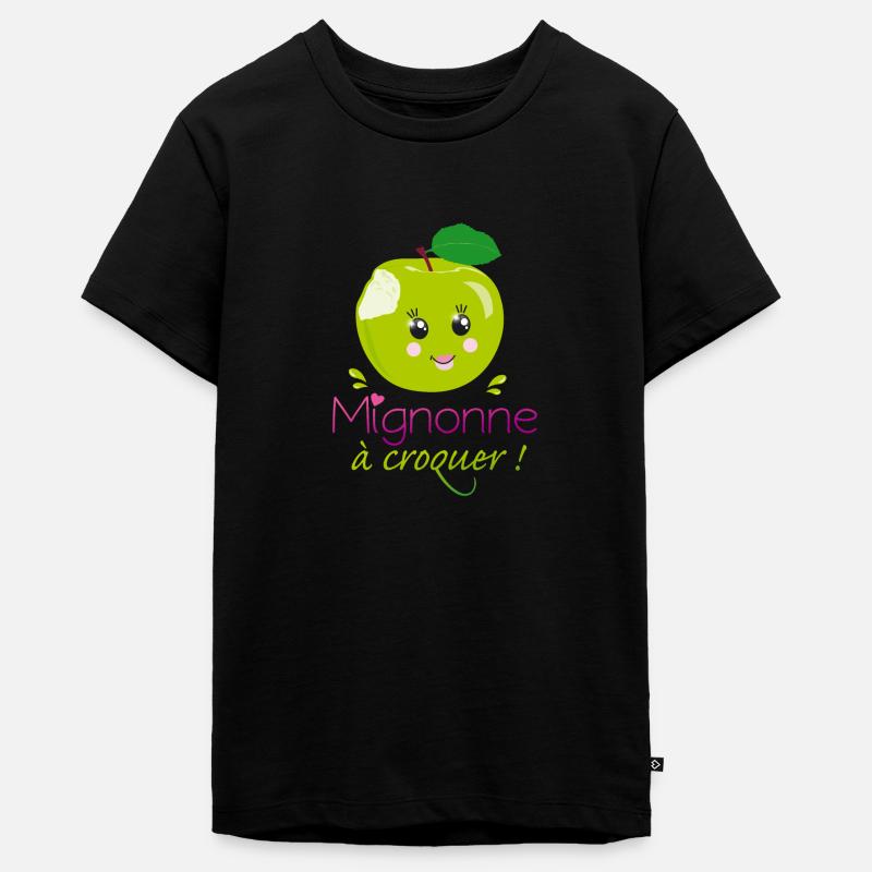Mignonne a croquer - T-shirt Premium bio Ado - noir