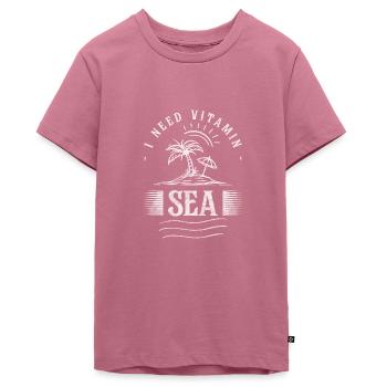 Été, Mer, Surf, Coucher De Soleil - T-shirt Premium bio Ado - mauve - Devant - AI Model Teenager Male light (155cm)