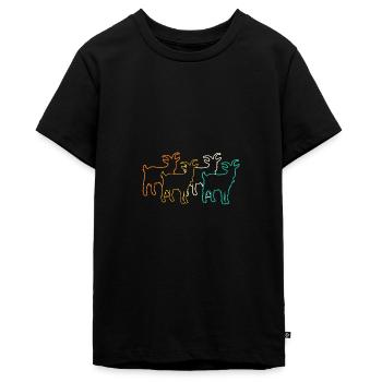 Goats - Teenager Premium Organic T-Shirt - black - Front - AI Model Teenager Male light (155cm)