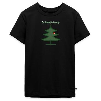 Un ornement, ça suffit. - T-shirt Premium bio Ado - noir - Devant - AI Model Teenager Male light (155cm)