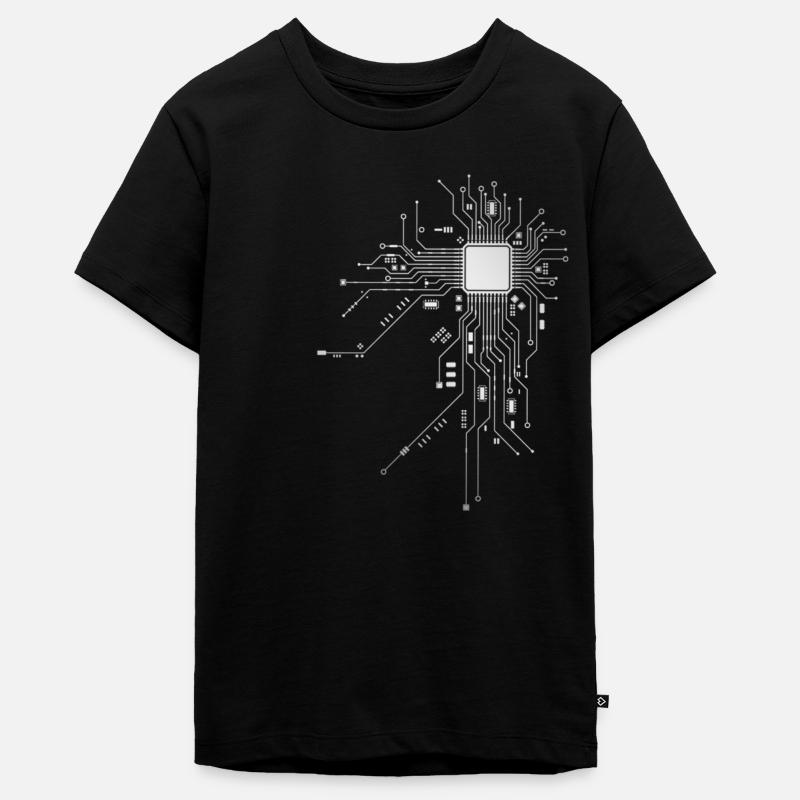 Conception de cœur de processeur pour les nerds de l’informatique et l’administration - T-shirt Premium bio Ado - noir