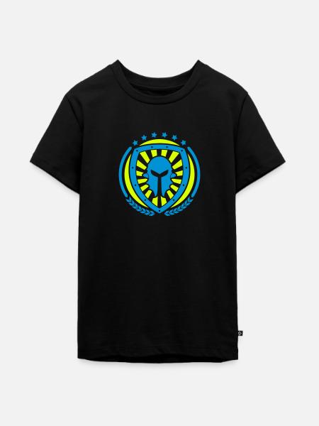 Ritter Emblem 02 - Teenager Premium Bio T-Shirt - Schwarz