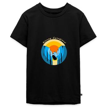 Norwegen Kjerag Lysefjord Souvenir - Teenager Premium Bio T-Shirt - Schwarz - Vorne - AI Model Teenager Male light (155cm)