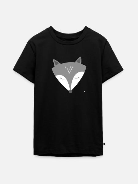 Wolf - Teenager Premium Bio T-Shirt - Schwarz