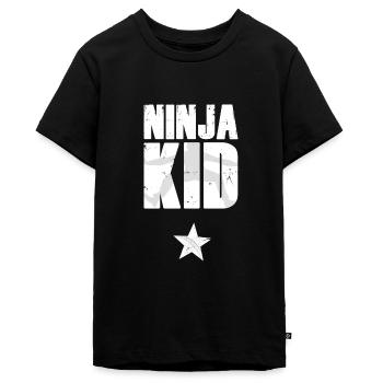 Ninja Warrior - Ninja Kid - Teenager Premium Bio T-Shirt - Schwarz - Vorne - AI Model Teenager Male light (155cm)