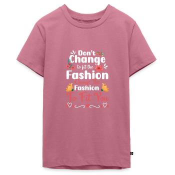 Fashion Individual Fashion Queen Trendsetter - Teenager Premium Organic T-Shirt - mauve - Front - AI Model Teenager Male light (155cm)