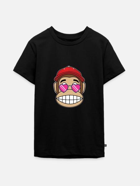 Affe - Teenager Premium Bio T-Shirt - Schwarz