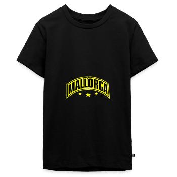 Mallorca Font - Teenager Premium Organic T-Shirt - black - Front - AI Model Teenager Male light (155cm)