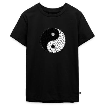 Ying Yang - Teenager Premium Bio T-Shirt - Schwarz - Vorne - AI Model Teenager Male light (155cm)