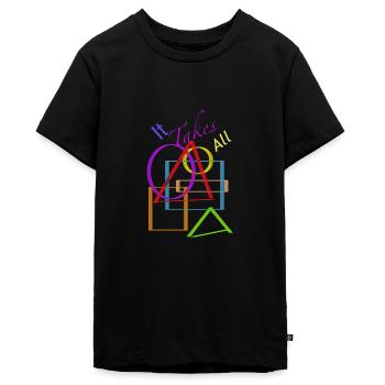 Alle Formen - Teenager Premium Bio T-Shirt - Schwarz - Vorne - AI Model Teenager Male light (155cm)
