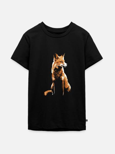 Fuchs - Teenager Premium Bio T-Shirt - Schwarz