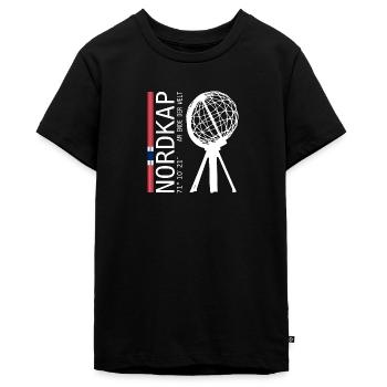 Northern Cape Norway Norway AT THE END OF THE WORLD - Teenager Premium Organic T-Shirt - black - Front - AI Model Teenager Male light (155cm)