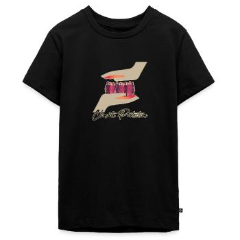 Climate Protection - Teenager Premium Organic T-Shirt - black - Front - AI Model Teenager Male light (155cm)