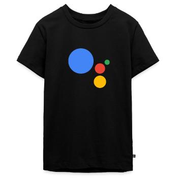 Google Logo Merch! - T-shirt Premium bio Ado - noir - Devant - AI Model Teenager Male light (155cm)