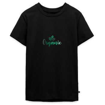 organic Shirt - Teenager Premium Bio T-Shirt - Schwarz - Vorne - AI Model Teenager Male light (155cm)