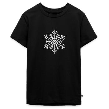 Flocons de neige - T-shirt Premium bio Ado - noir - Devant - AI Model Teenager Male light (155cm)