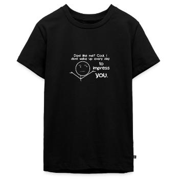 énonciations drôles drôle drôle drôle humour - T-shirt Premium bio Ado - noir - Devant - AI Model Teenager Male light (155cm)