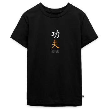kung fu shaolin - T-shirt Premium bio Ado - noir - Devant - AI Model Teenager Male light (155cm)