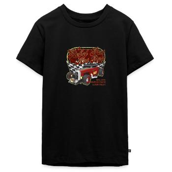Rebel Rat Hot Rod - Ekologisk premium-T-shirt tonåring - svart - Fram - AI Model Teenager Male light (155cm)
