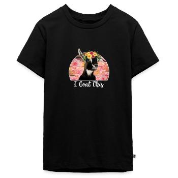 Ich Ziege das - Teenager Premium Bio T-Shirt - Schwarz - Vorne - AI Model Teenager Male light (155cm)