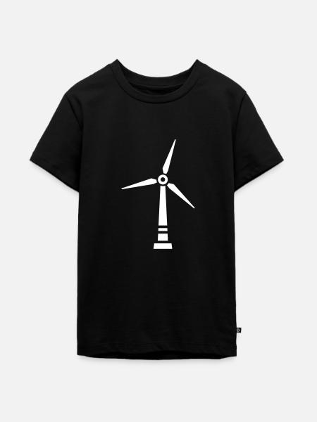 Windrad - Teenager Premium Bio T-Shirt - Schwarz