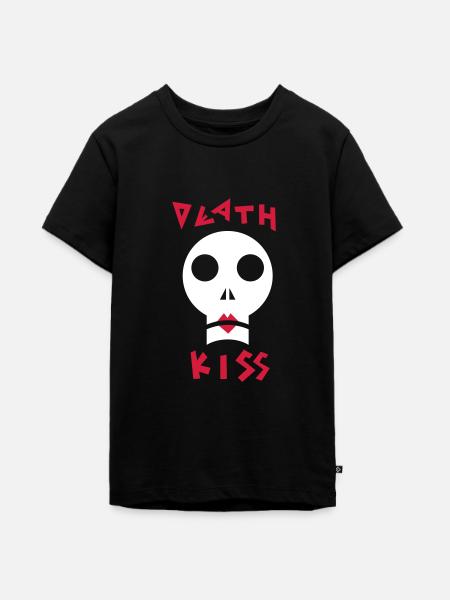 Todeskuss (anpassbare Farben) - Teenager Premium Bio T-Shirt - Schwarz