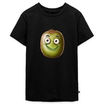 Funny Kiwi - Teenager Premium Organic T-Shirt - black - Front - AI Model Teenager Male light (155cm)