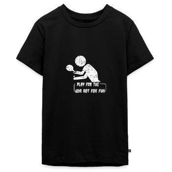 table tennis - Teenager Premium Organic T-Shirt - black - Front - AI Model Teenager Male light (155cm)