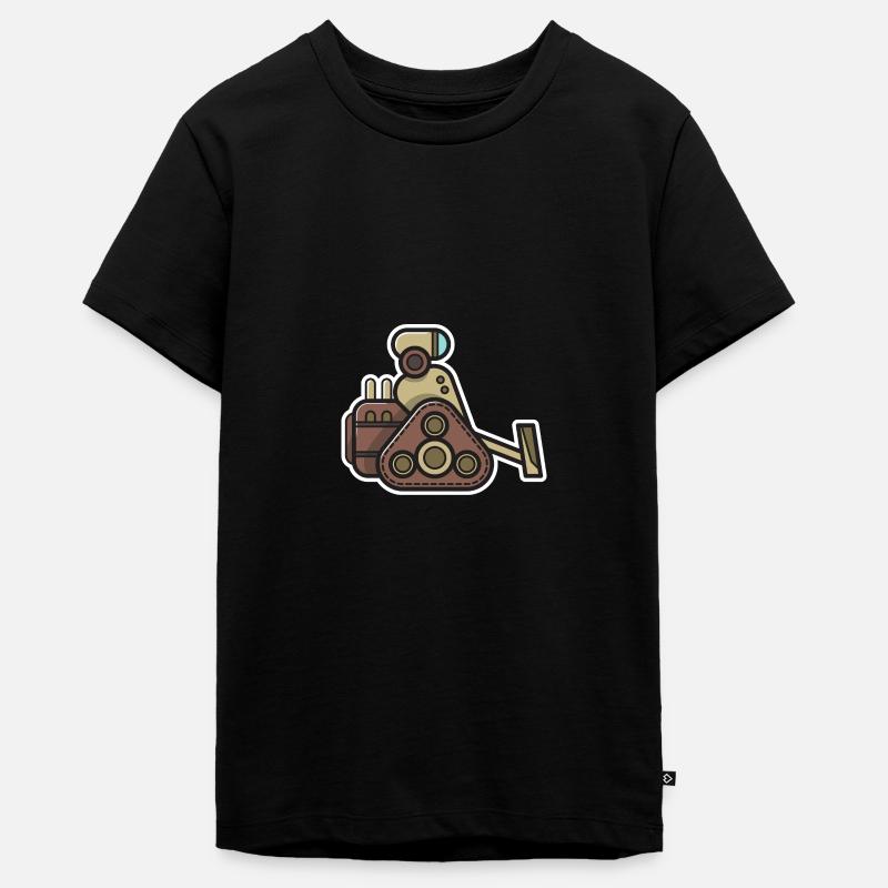 Roboter Geschenk Robotik Nerd Technik Steampunk - Teenager Premium Bio T-Shirt - Schwarz