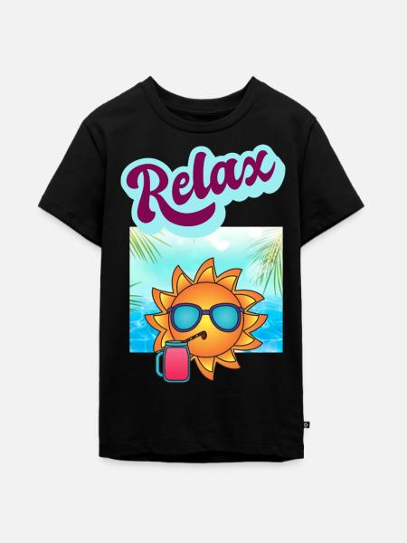 ENTSPANNUNG ENTSPANNUNG - Teenager Premium Bio T-Shirt - Schwarz