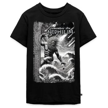 Erinnern Sie sich an die Nephilim - Teenager Premium Bio T-Shirt - Schwarz - Vorne - AI Model Teenager Male light (155cm)