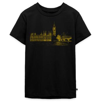 London - Teenager Premium Bio T-Shirt - Schwarz - Vorne - AI Model Teenager Male light (155cm)