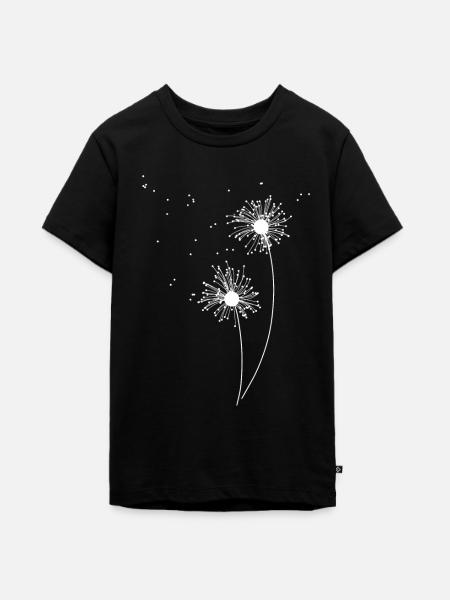 Pusteblume - Teenager Premium Bio T-Shirt - Schwarz