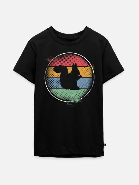 Eichhörnchen - Teenager Premium Bio T-Shirt - Schwarz