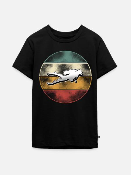 Taucher Tauchen - Teenager Premium Bio T-Shirt - Schwarz