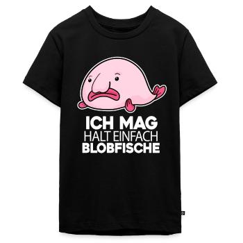 Blobfisch - Teenager Premium Bio T-Shirt - Schwarz - Vorne - AI Model Teenager Male light (155cm)