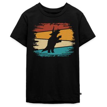 Dino Dinosaurier Triceratops - Teenager Premium Bio T-Shirt - Schwarz - Vorne - AI Model Teenager Male light (155cm)