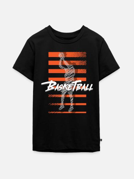 Basketball Basketballer - Teenager Premium Bio T-Shirt - Schwarz