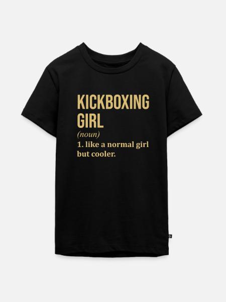 Kickboxen Kickboxen Kickboxen Kickboxen - Teenager Premium Bio T-Shirt - Schwarz